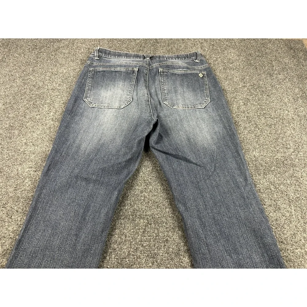 Democracy Ab Technology Jeans Women's Sz 6 Blue Raw Hem Frayed Cropped 30X25 - Picture 13 of 15